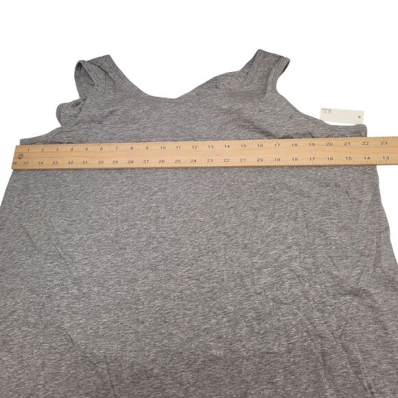 Core 10  Women Soft Cotton Open Back Tank Top Twisthole Back Gray Size 2X - Picture 9 of 10